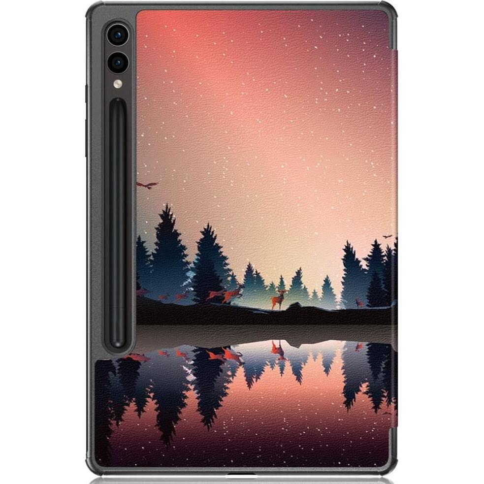 Thumbnail - Cover-Discount Galaxy Tab S9+ - Tri-fold Smart Case Wald (Galaxy Tab S9 Plus), Tablet Hülle, Braun