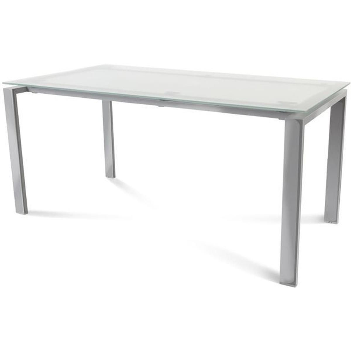 Rocada, Schreibtisch, Schreibtisch Total BxTxH 160x80x73cm Gestell verchromt Platte Glas satiniert (160 x 80 x 73 cm)