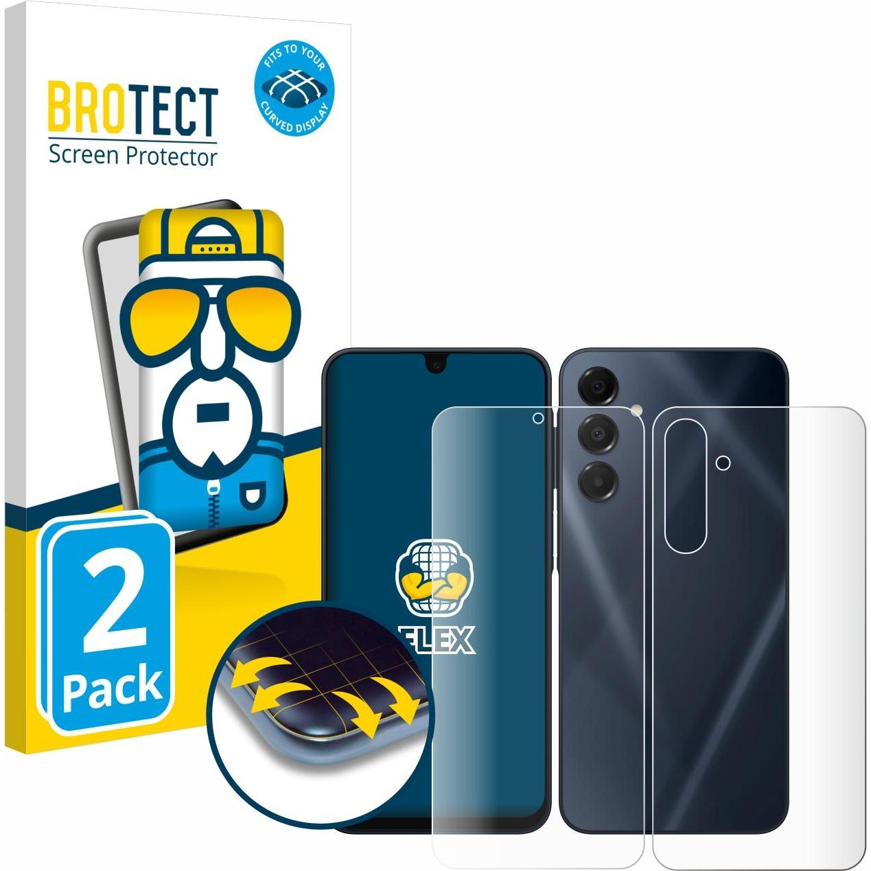 BROTECT Fullscreen Schutzfolie Displayschutz Folie Klar Transparent (2 Stück, Samsung Galaxy A16), Smartphone Schutzfoli...