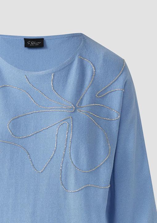 Produktbild s.Oliver Strickpullover Strickpullover mit Fledermausärmeln und Schmuckperlen (38)