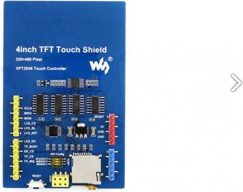 Actual product image WaveShare 4inch TFT Touch Screen Shield for Arduino