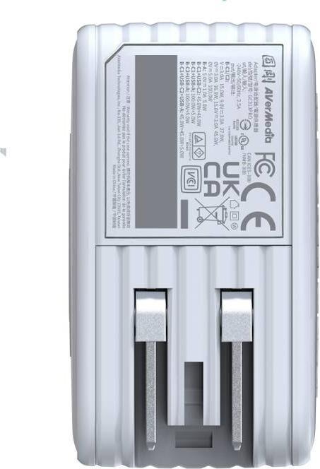 Produktbild AVerMedia Ladedock, EliteGO (GC313Pro) White, 100W GaN, HDMI (Mac, Windows)