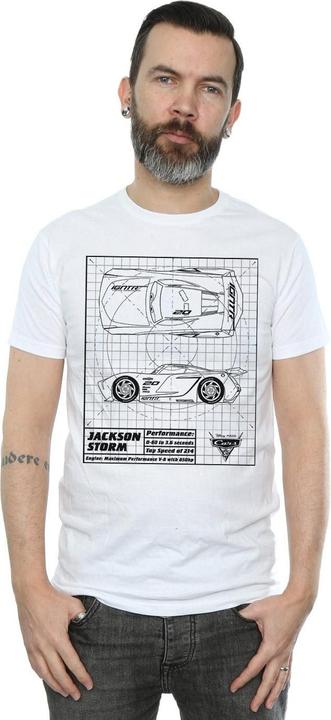 Immagine prodotto Disney Cars Jackson Storm Blueprint Maglietta Uomo (M)