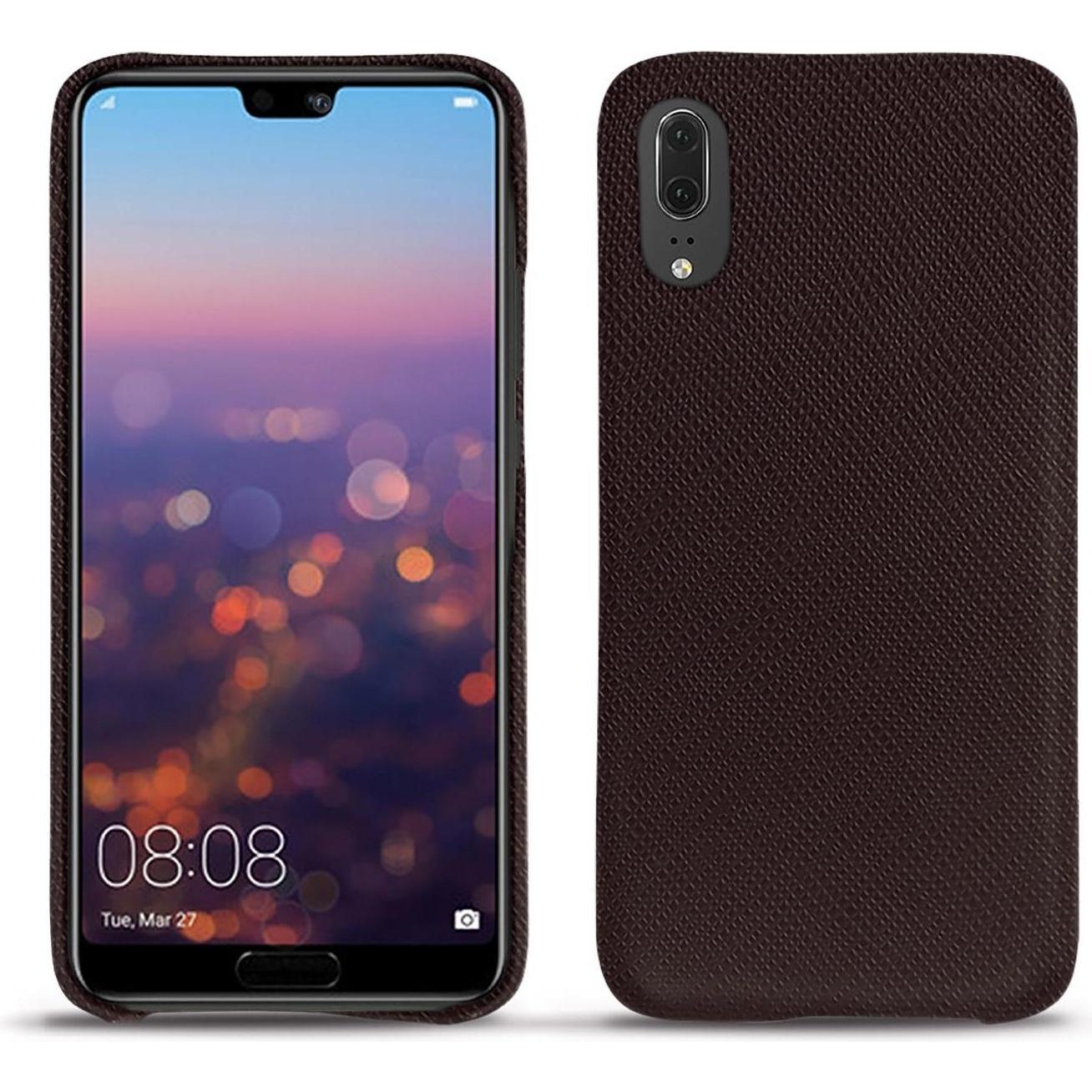 Noreve Lederschutzhülle (Huawei P20), Smartphone Hülle, Braun