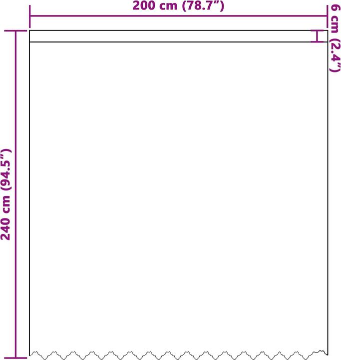 Produktbild vidaXL Spitzenvorhang (240 x 200 cm)