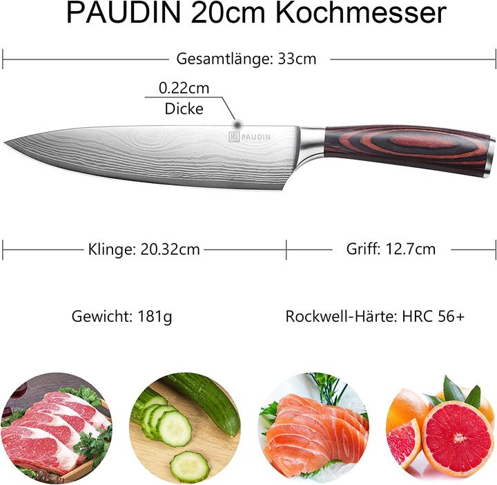 Immagine prodotto Paudin Coltello da chef 20 cm (20.30 cm)