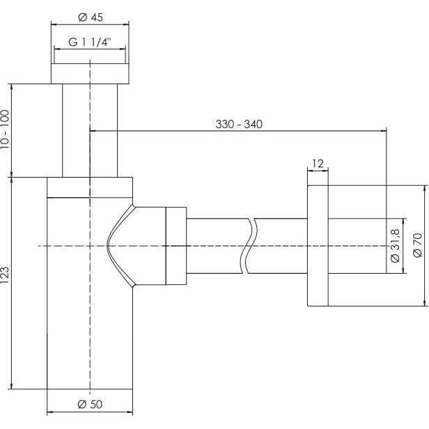 Thumbnail - Tycner, Siphon, Washbasin Siphon Black 2312 (Waschmaschinen-Siphon)