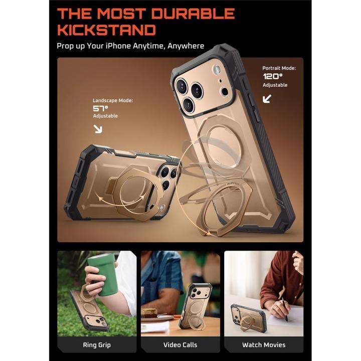 Produktbild Supcase UB Grip Pro Mag MagSafe Case für iPhone 17 Pro - Gold (Apple iPhone 17 Pro)