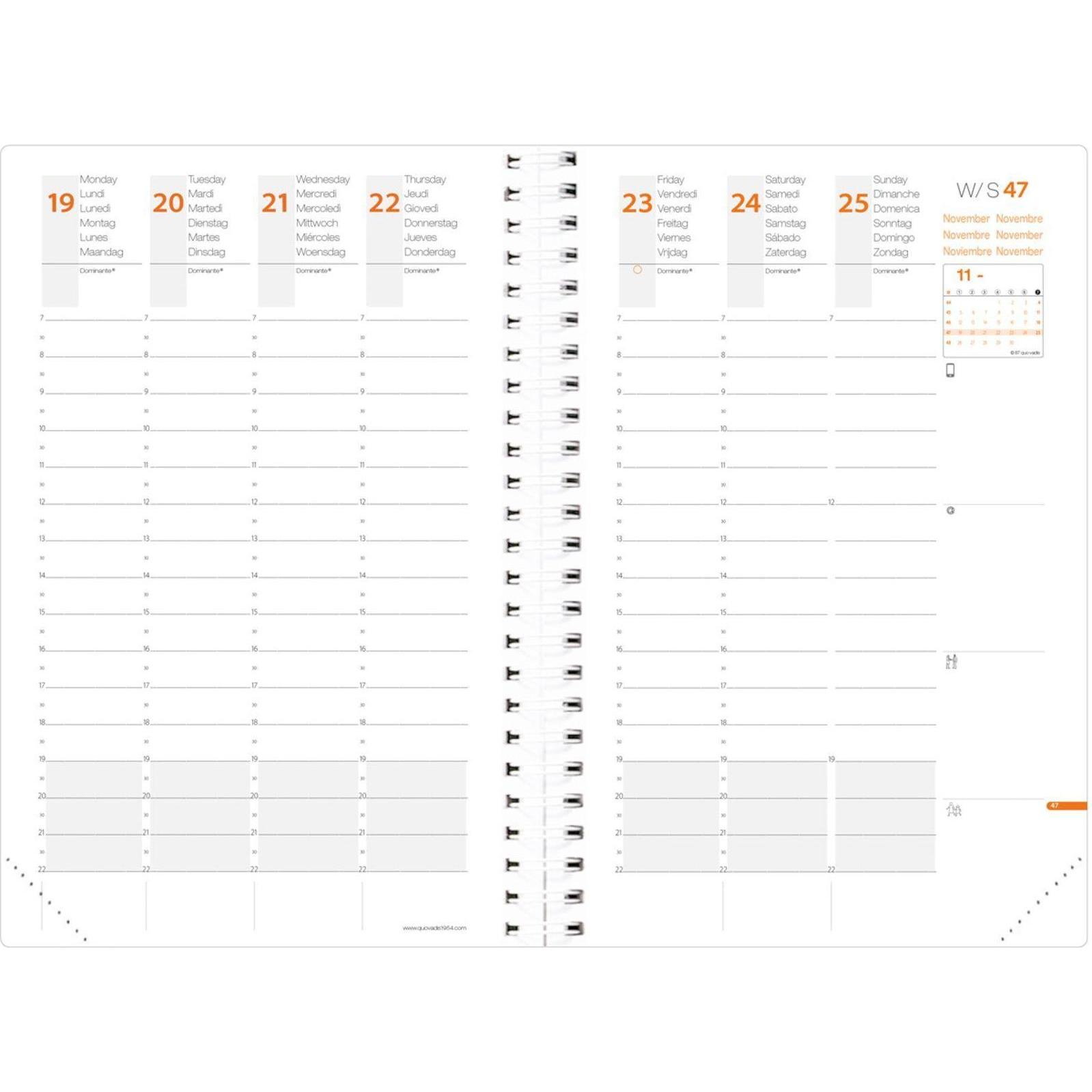 Quo Vadis, Agenda, Time&Life Pocket MS Inhalt 22 QV539127 Inhalt, 1W/2S,10X15cm (10 x 15 cm, Deutsch)