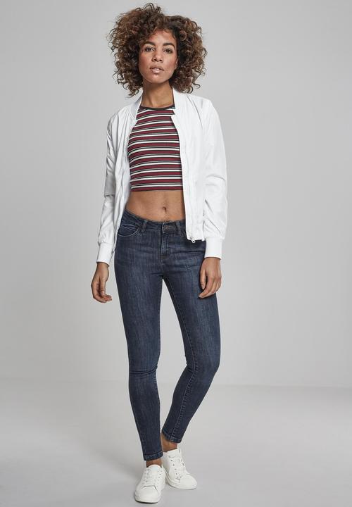 Produktbild Urban Classics Ladies Rib Stripe Cropped Top (L)