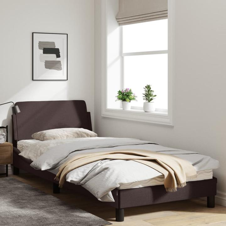 Actual product image VidaXL Bed frame with fabric headboard (90 x 190 cm)