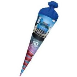Roth, Schultüte, Schultüte"Polizei 279.40cm 110" eckig 850 mm mit Effekt Tüllverschluss (110 cm)