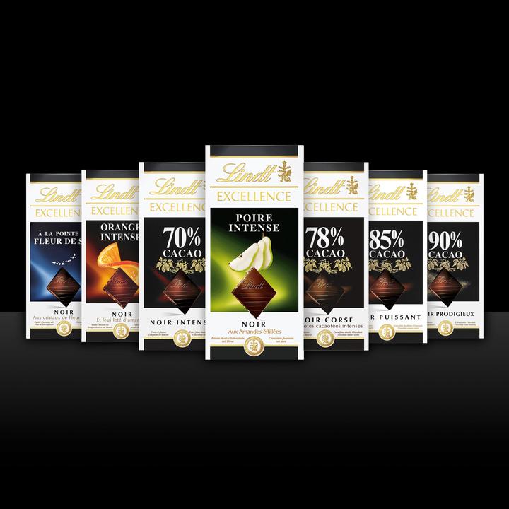 Actual product image Lindt Excellence dark pear chocolate bar (100 g)