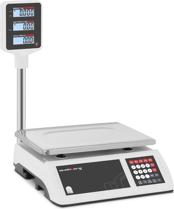 Produktbild Steinberg Kontrollwaage Ladenwaage Marktwaage Preisrechenwaage 15 kg / 2 g