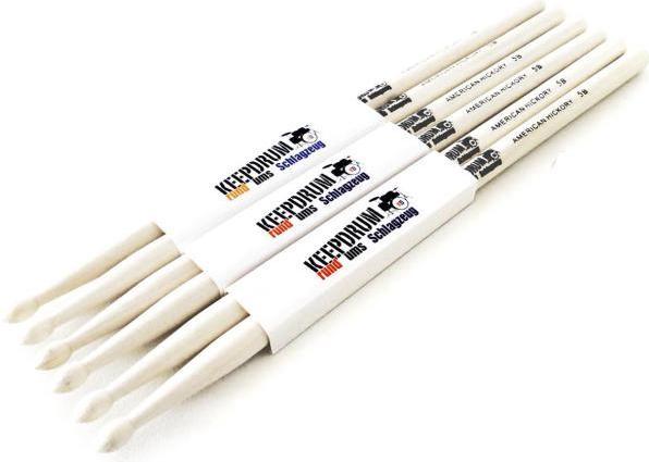 Produktbild keepdrum 5B Hickory Drumsticks 3 Paar (Schlagzeug)
