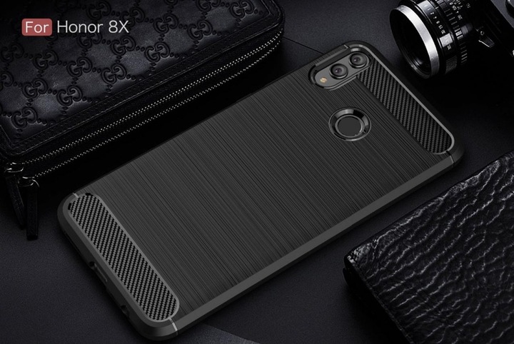 Produktbild Screenguard Honor 8X Hülle Carbon Brushed Soft TPU (Honor 8X)