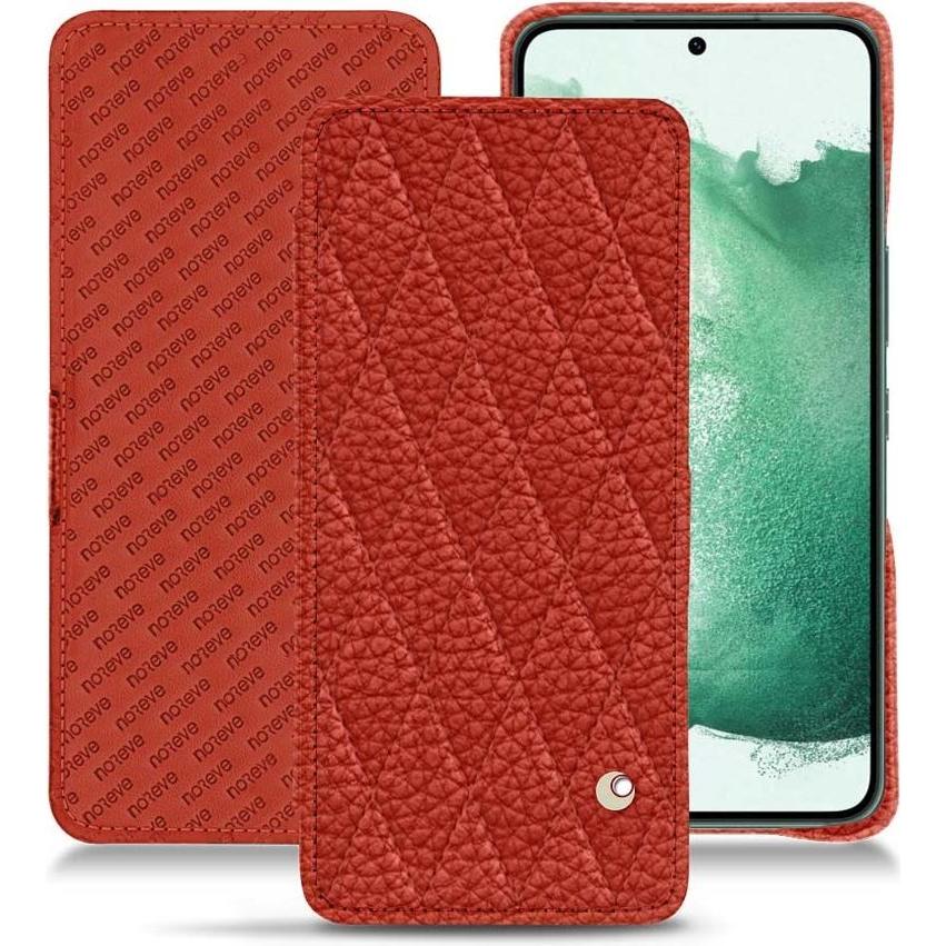 Noreve Lederschutzhülle horizontal (Samsung Galaxy S22+ 5G), Smartphone Hülle, Orange