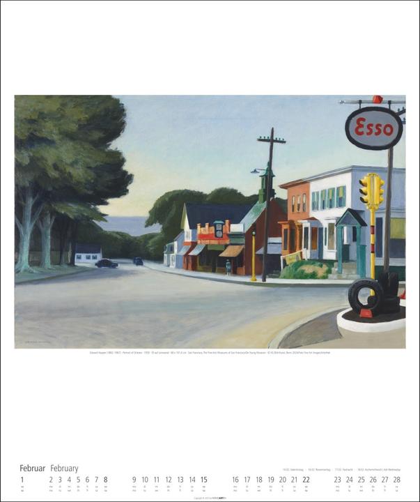 Produktbild Edward Hopper Kalender 2026 (46 x 55 cm)