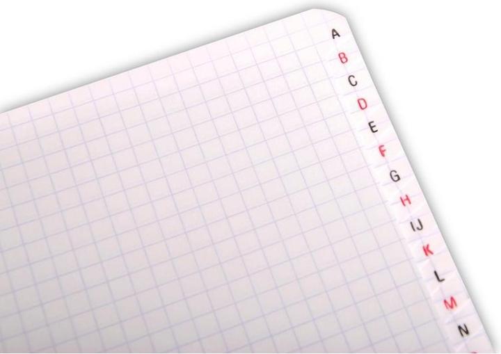 Actual product image Clairefontaine Spiral notebook with index A -Z (Special, Checked, Soft cover)