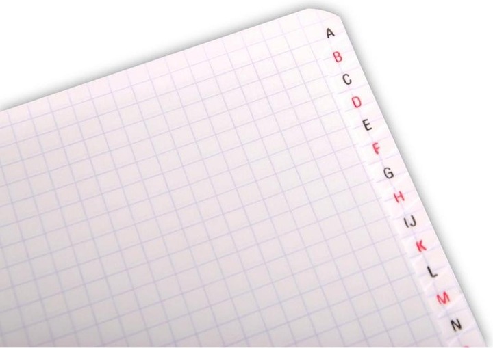Actual product image Clairefontaine Spiral notebook with index A -Z (Special, Checked, Soft cover)