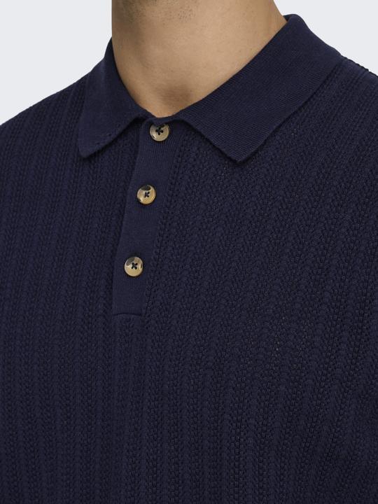 Actual product image Only & Sons ONSMOON Gestricktes Polo-Hemd Polo (L)