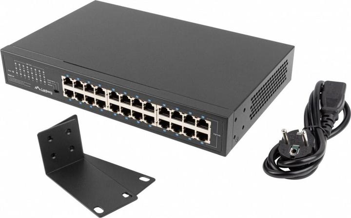 Produktbild Lanberg RSGE-24 Netzwerk-Switch Unmanaged Gigabit Ethernet (10/100/1000) 1U (24 Ports)