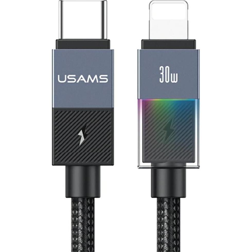Usams Cable SJ776 PD 30W USB-C/Lightning 1.2m tarnish (1.20 m, 30 W), Cavo USB