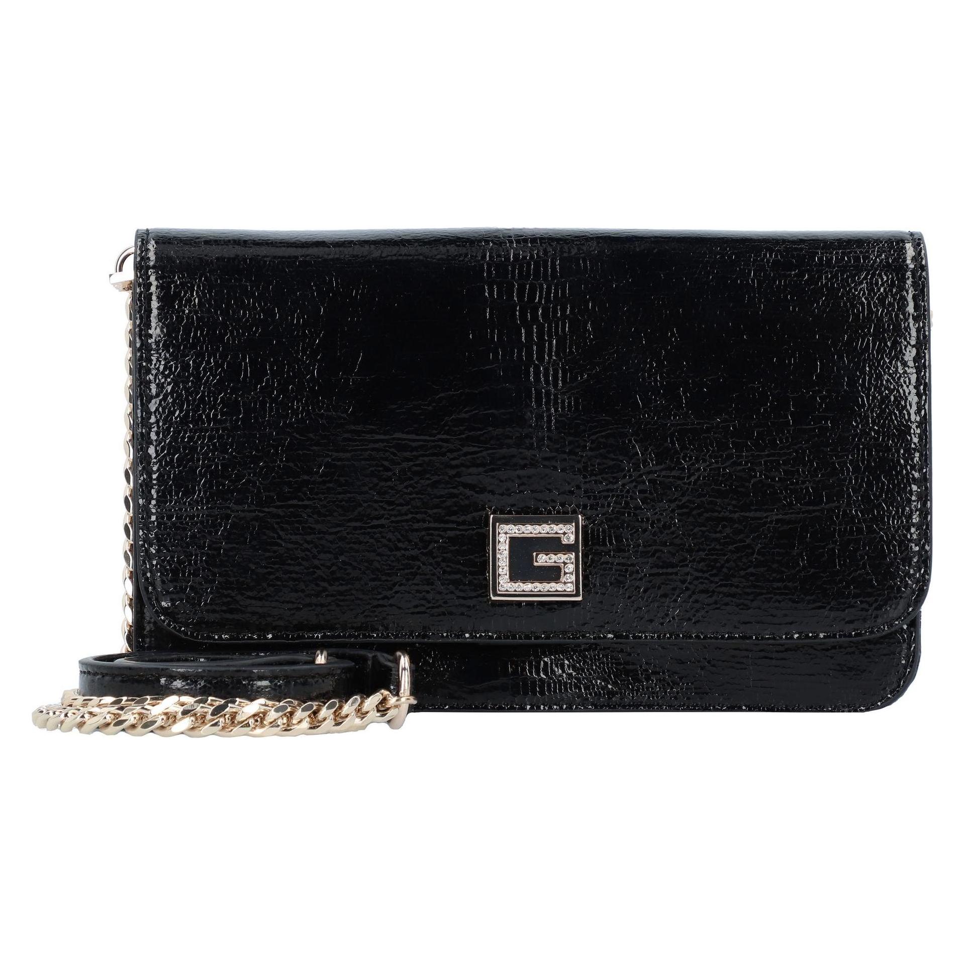 Guess, Damen, Handtasche, Golden Rock Mini Umhängetasche 19.5 Cm, Schwarz