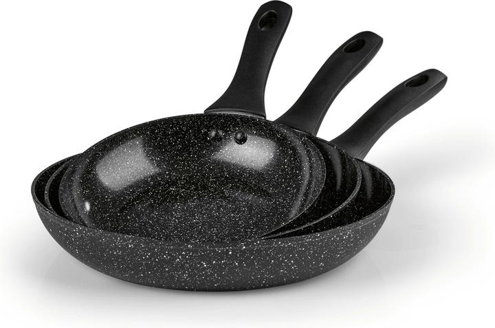 Immagine prodotto Bratmaxx Bratpfanne Aluminium Pfannen Set 3 Stück 20 cm/24 (28 cm, Padella per friggere, Alluminio)