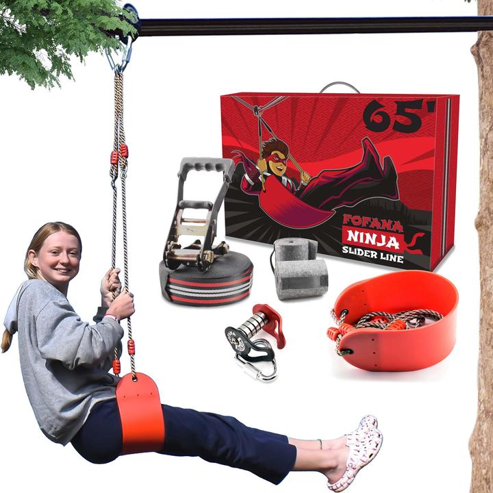Produktbild Fofana Ninja Slider Zipline Pulley Kit, 20 m (20 m)