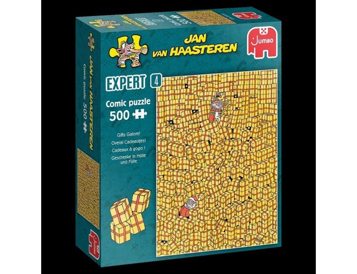 Produktbild Jan van Haasteren Puzzle-Experte 4 Geschenke überall!, 500 (500 Teile)