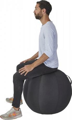 Productafbeelding Alba Zitbal "MHBALL", zwart Hoes: polyester, zitdiameter: 650 mm, met handvat voor (65 cm)
