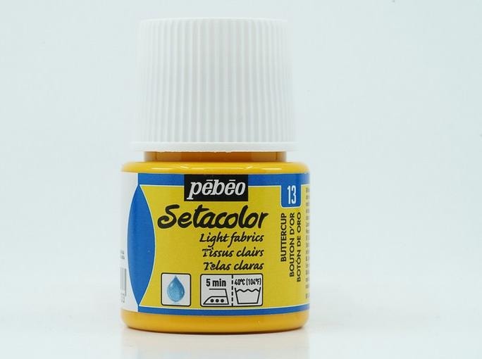 Actual product image Pebeo Setacolor Light Fabrics (Yolk Yellow, 45 ml)