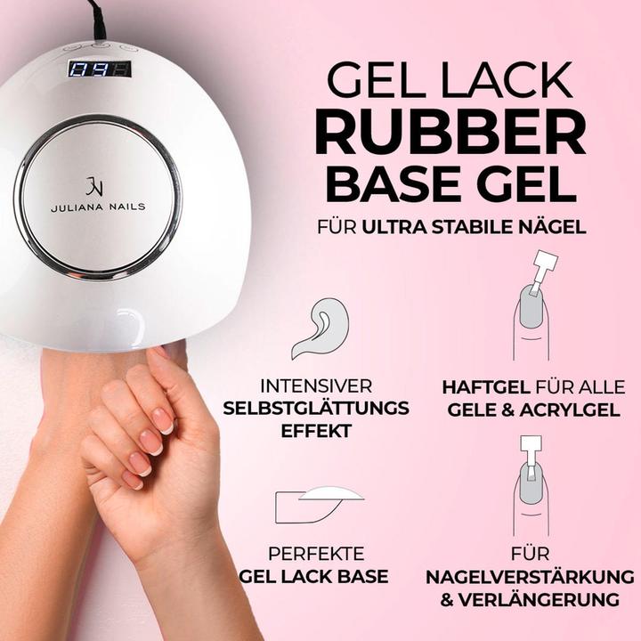 Produktbild Juliana Nails Gel Lack - Rubber Base Gel - Milky White (Milky White, Gel-Effekt Nagellack)