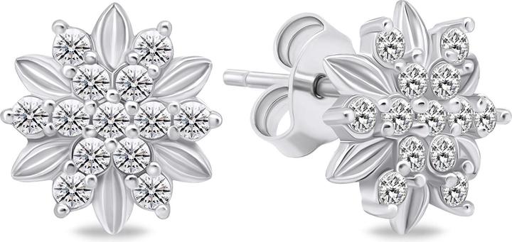 Produktbild Brilio Silver - Silver stud earrings with zircons EA614W