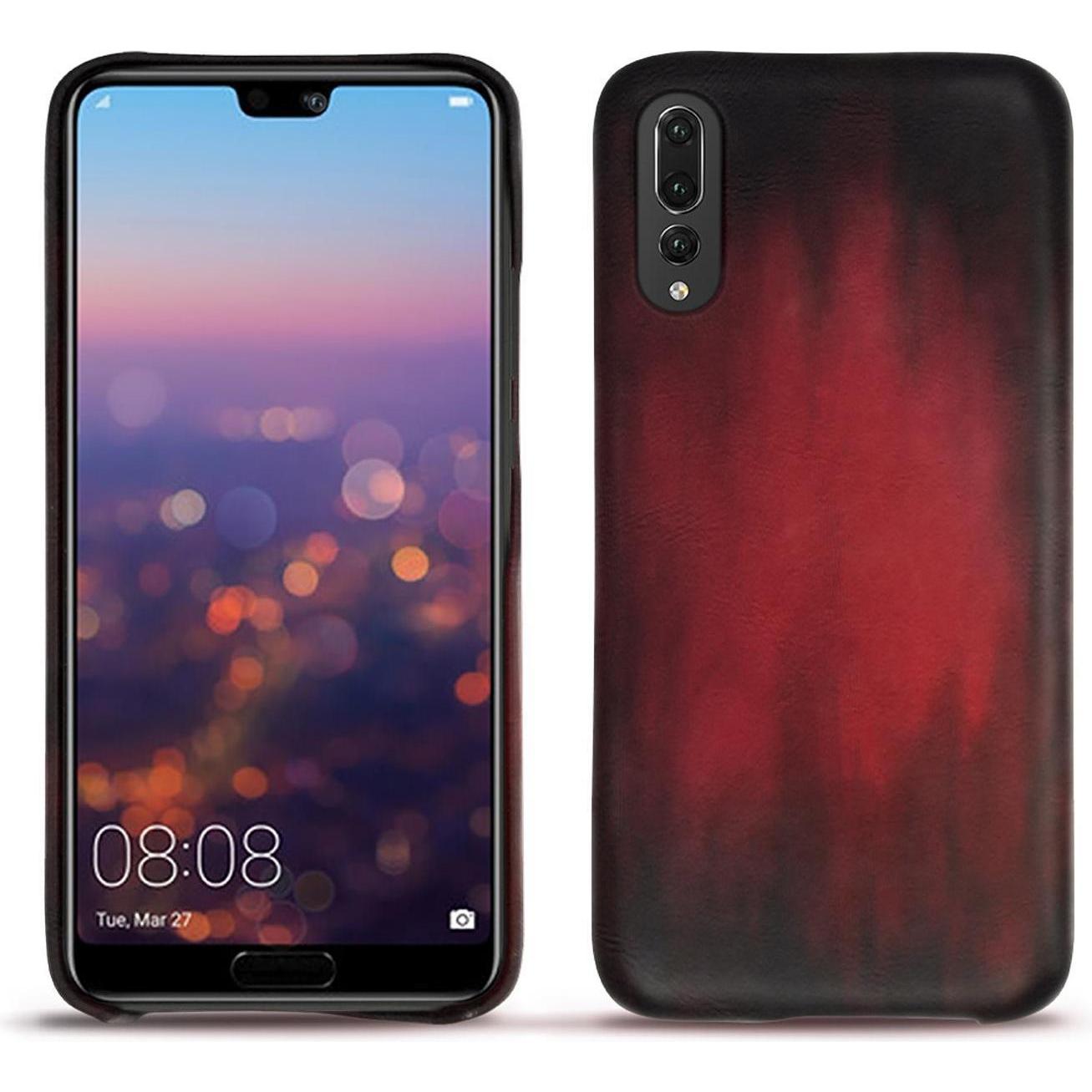 Thumbnail - Noreve Lederschutzhülle (Huawei P20 Pro), Smartphone Hülle, Rot