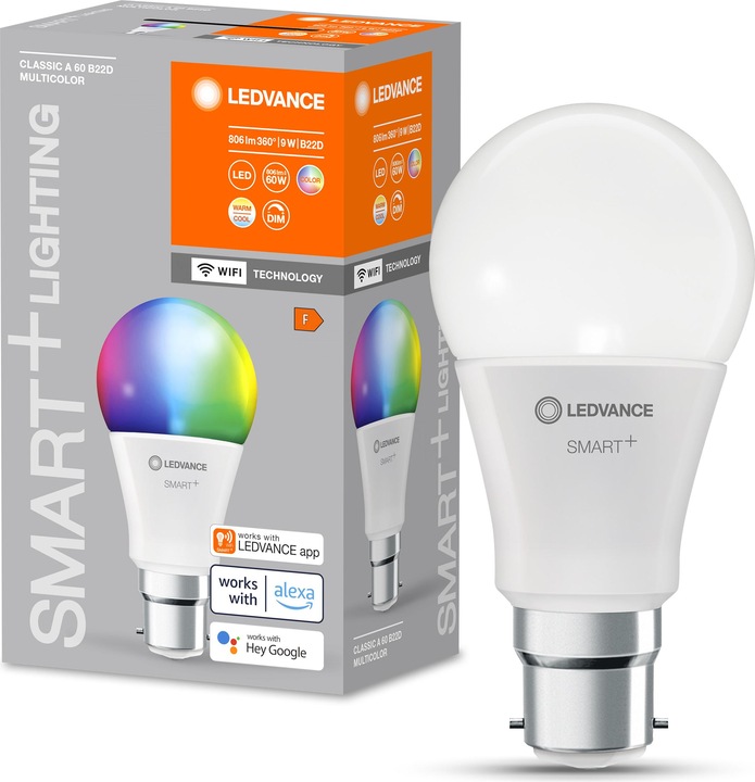 Actual product image Ledvance Smart+ Wifi Classic (B22d, 9 W, 806 lm, 1 x, F)