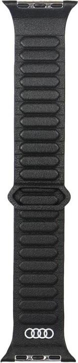 Produktbild Tech-Protect Logo Genuine Leather Magnetic Ring Strap for Apple Watch 44 / 45 / 46 / 49 mm - Black (Naturleder)