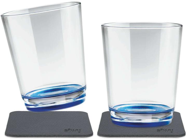 Silwy Outdoor-Trinkglas Lui Blue 2er-Set magnetisch