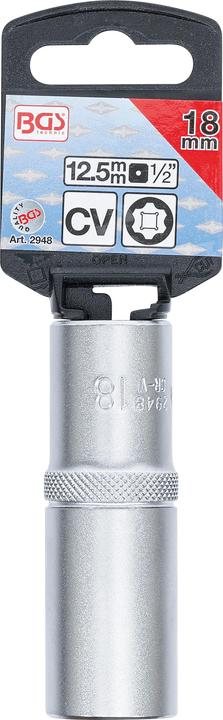 Actual product image BGS Socket, Super Lock, deep | 12.5 mm (1/2") Drive | 18 mm (18 mm)