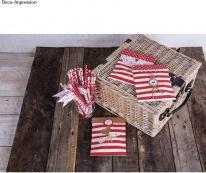 Image du produit Rayher Sachets en papier alimentaire rouge/blanc rayé 25 pcs. (25x)