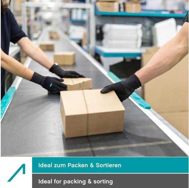 Image du produit Ace Arbeitshandschuh 10 Paar PureBlack PU Grösse: L, Schwarz (L)