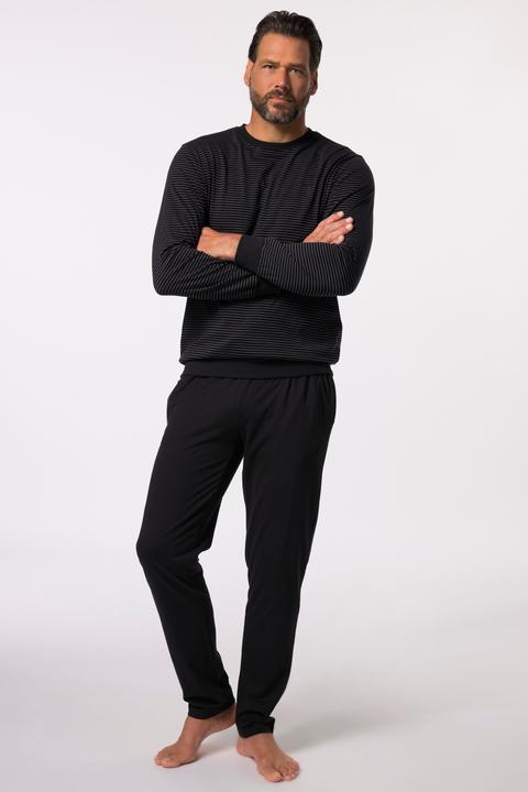 Produktbild JP1880 JP 1880 Schlafanzug, Homewear, Bauchfit, geringeltes Langarmshirt (4XL)