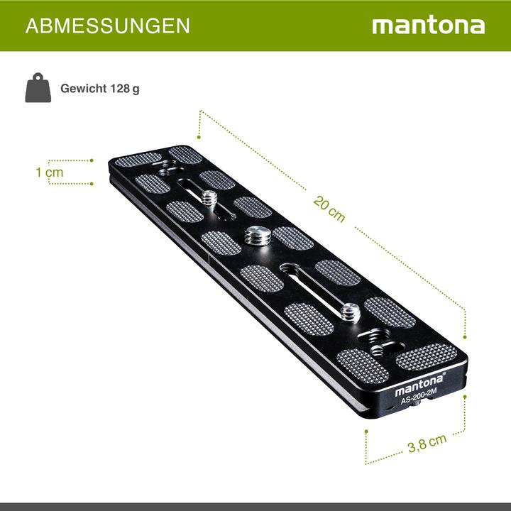 Produktbild mantona AS-200-2M (Stativ Schnellwechselplatte)