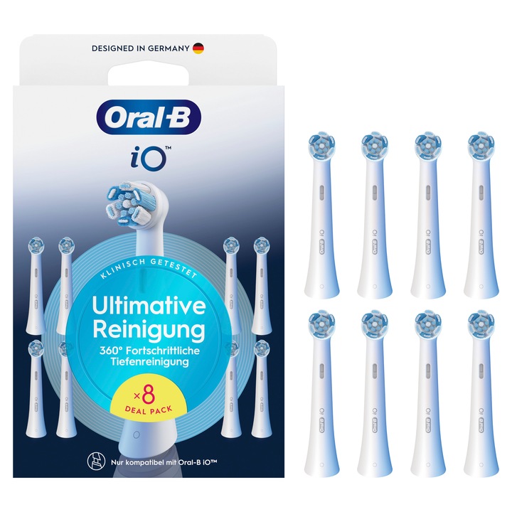 Oral-B iO Ultimative Reinigung, Original Aufsteckbürsten (8 x)