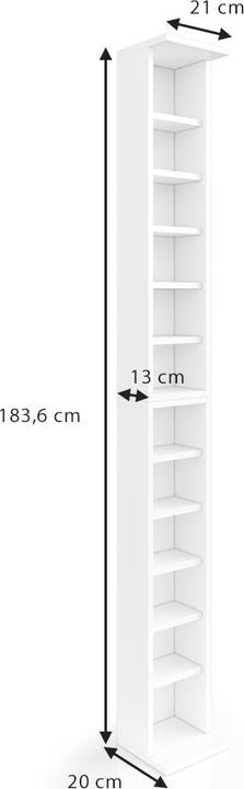 Produktbild Vicco CD-Regal (21 x 20 x 91.80 cm)