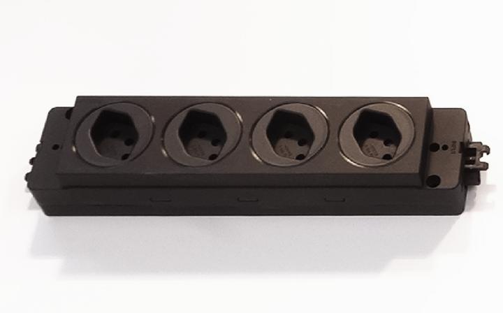 Actual product image Hammerbacher 4-way socket strip CH (4x)
