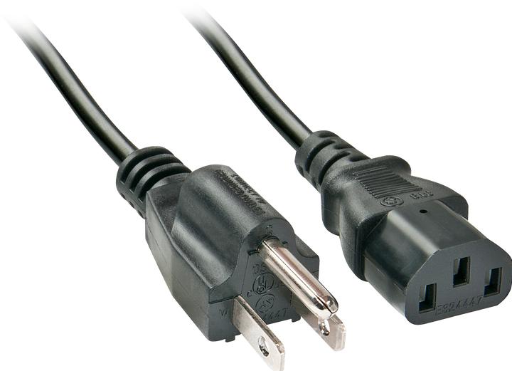 Productafbeelding Lindy US 3-pins naar C13 netkabel (2 m)