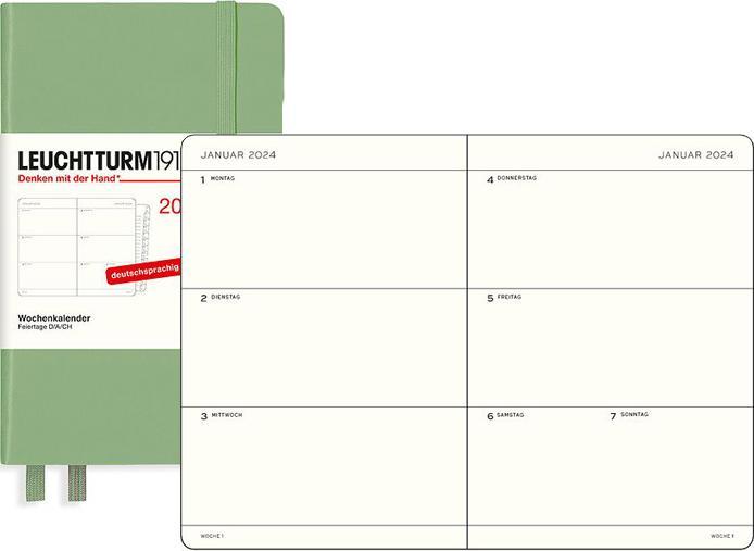 Produktbild Leuchtturm1917 Agenda Pocket (A6, 1 Woche / 2 Seiten)