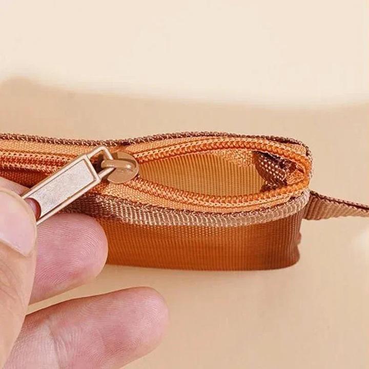 Actual product image Only-Bags.Store 2 Pcs Mini Mesh Storage Bags Multi-colour Portable Pencil Case Holder Coin Cosmetic Jewellery Travel